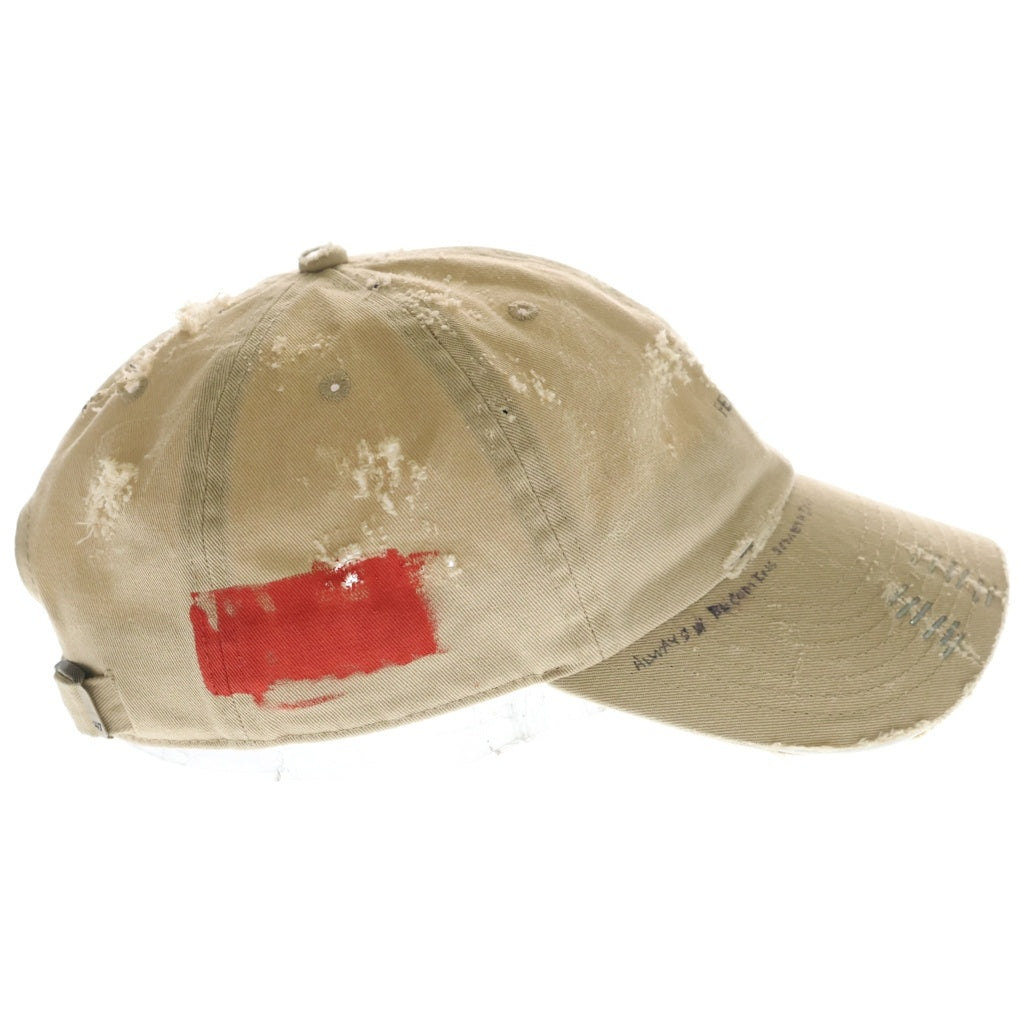 NO BRAND(ノーブランド) APT.1007 アパートメント Baseball Hall ダメージ加工 ベースボールキャップ ベージュ