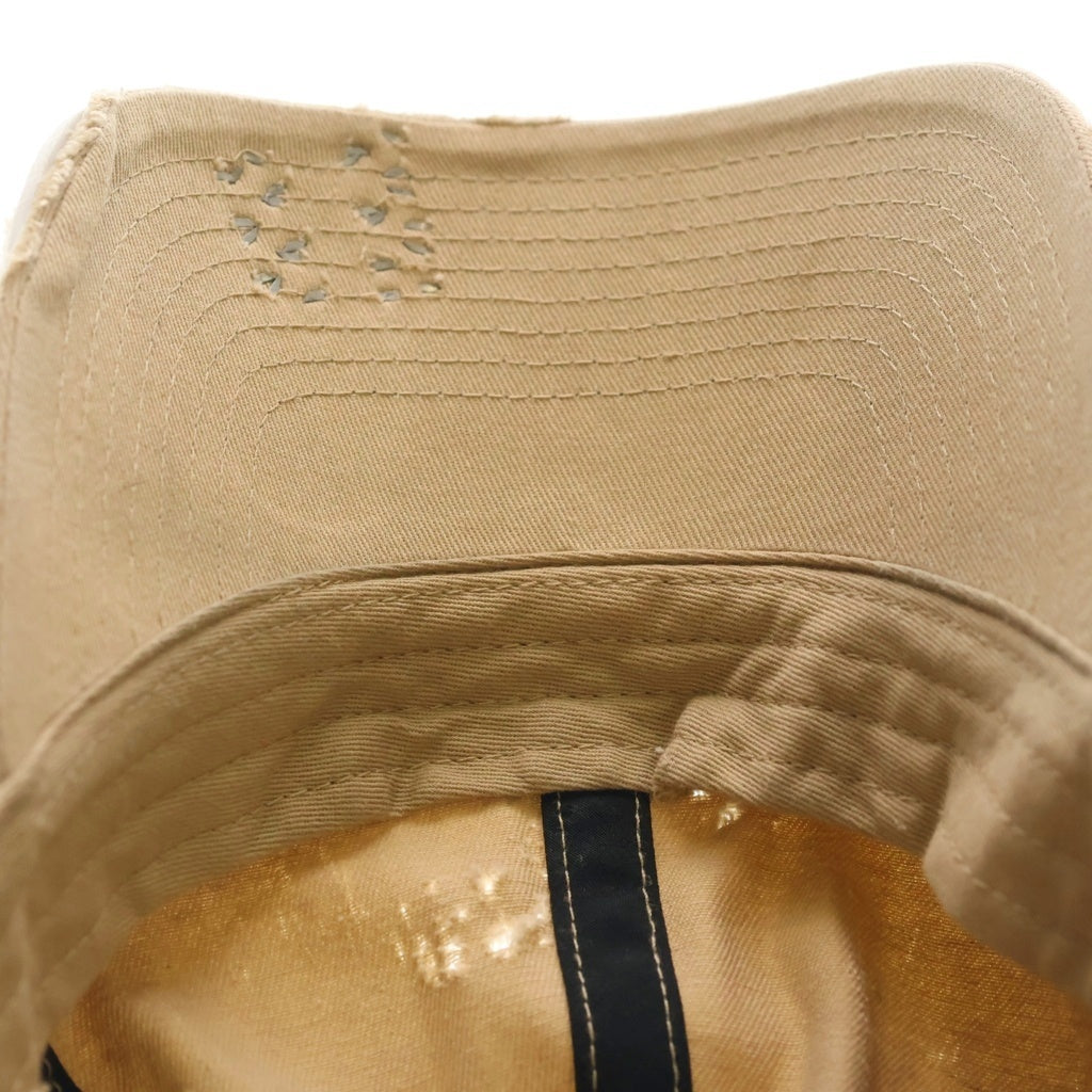 NO BRAND(ノーブランド) APT.1007 アパートメント Baseball Hall ダメージ加工 ベースボールキャップ ベージュ