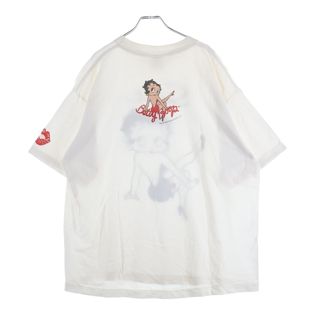 SAINT MICHAEL(セントマイケル) x Betty Boop SS Tee ベティ ブープ 両面プリント クルーネック 半袖Tシャツ ホワイト SM-HR1-0000-C40