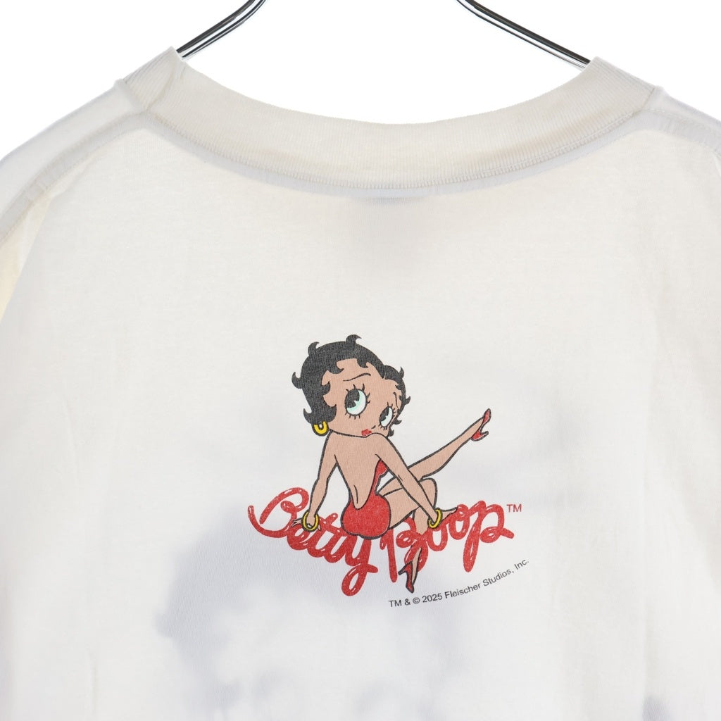 SAINT MICHAEL(セントマイケル) x Betty Boop SS Tee ベティ ブープ 両面プリント クルーネック 半袖Tシャツ ホワイト SM-HR1-0000-C40