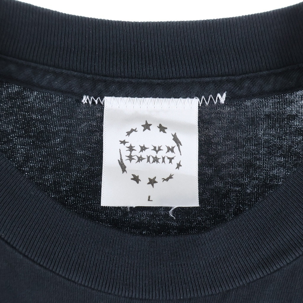 RON HERMAN(ロンハーマン) × Spun Spirit スパンスピリット フロントプリント クルーネック 半袖Tシャツ ブラック