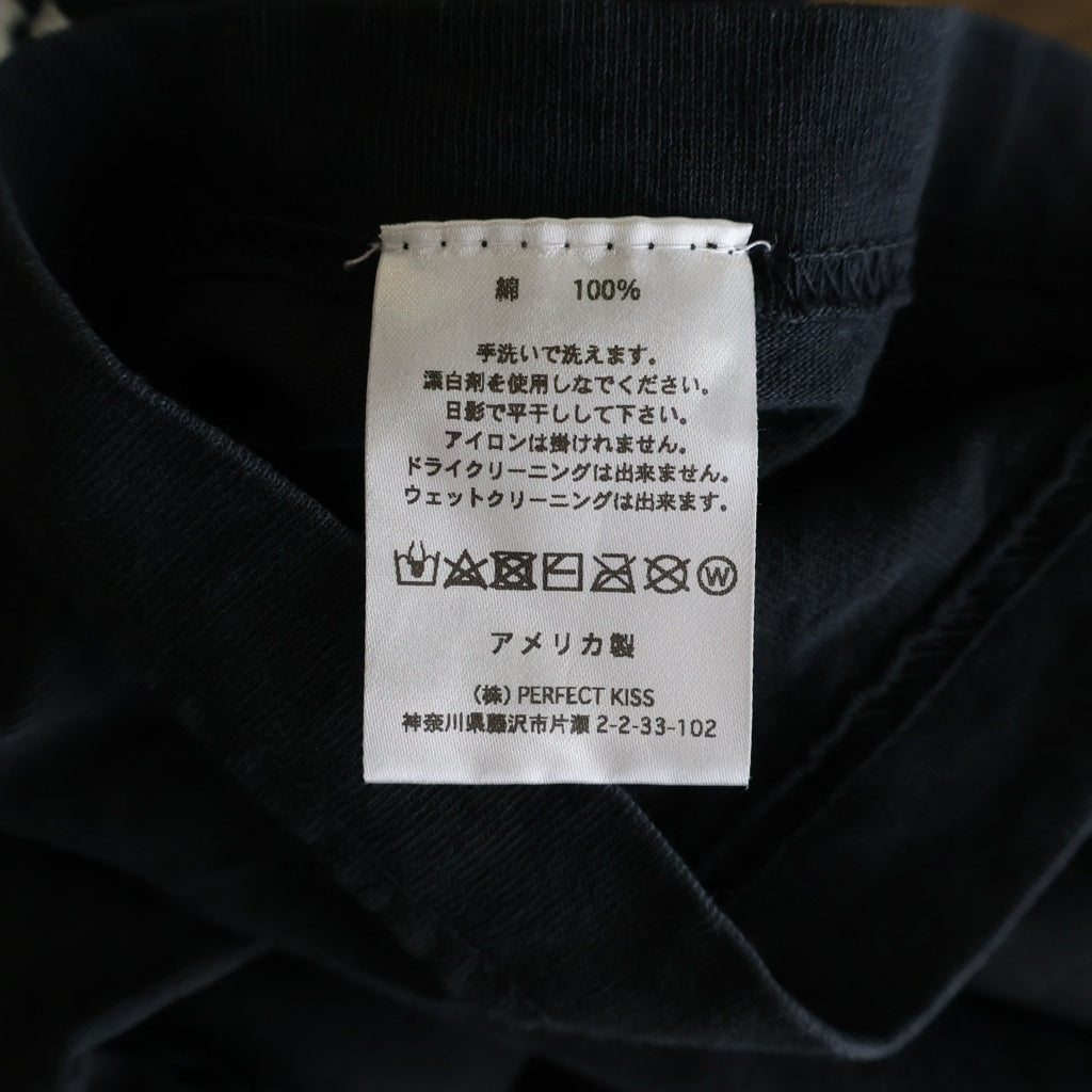 RON HERMAN(ロンハーマン) × Spun Spirit スパンスピリット フロントプリント クルーネック 半袖Tシャツ ブラック