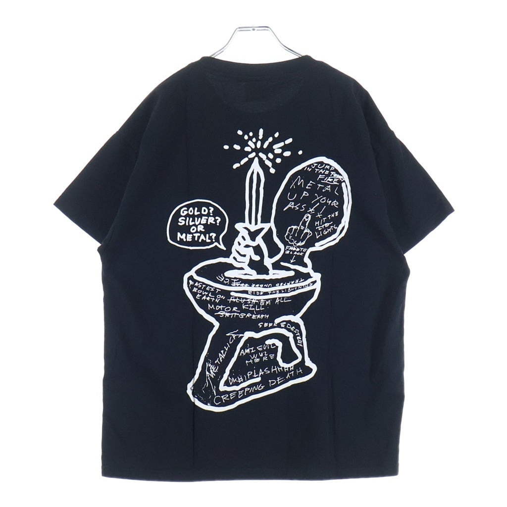 MADSAKI(マサキ) × METALLICA UP YOUR ASS TEE メタリカ 両面プリント クルーネック 半袖Tシャツ ブラック