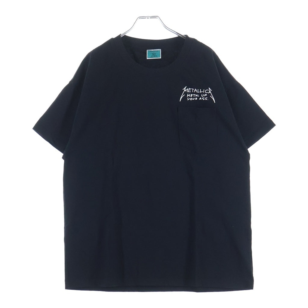 MADSAKI(マサキ) × METALLICA UP YOUR ASS TEE メタリカ 両面プリント クルーネック 半袖Tシャツ ブラック