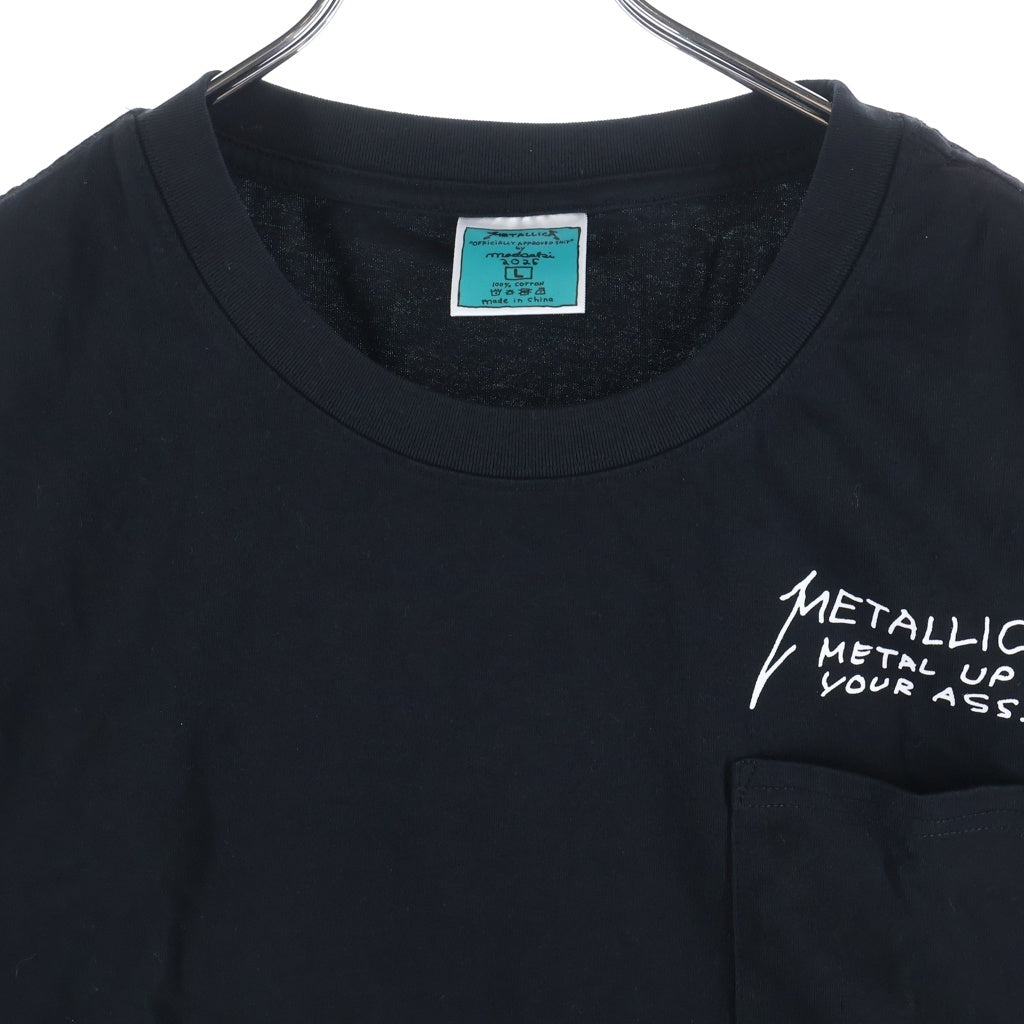 MADSAKI(マサキ) × METALLICA UP YOUR ASS TEE メタリカ 両面プリント クルーネック 半袖Tシャツ ブラック