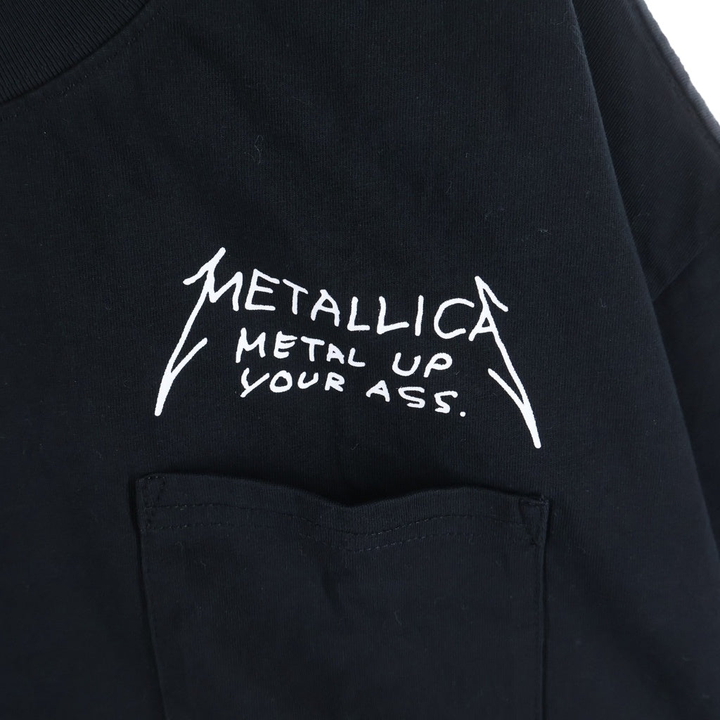 MADSAKI(マサキ) × METALLICA UP YOUR ASS TEE メタリカ 両面プリント クルーネック 半袖Tシャツ ブラック