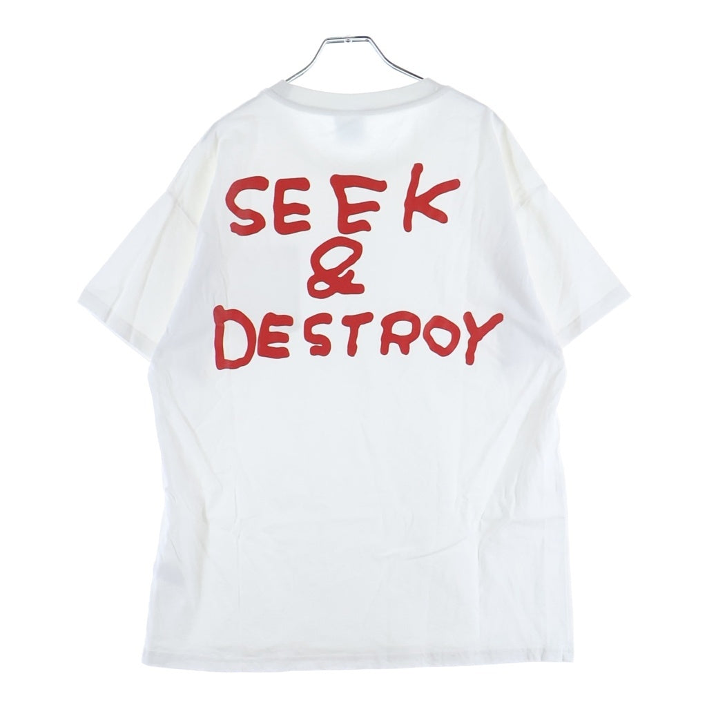 MADSAKI(マサキ) × METALLICA SEEK & DESTROY メタリカ 両面プリント クルーネック 半袖Tシャツ ホワイト