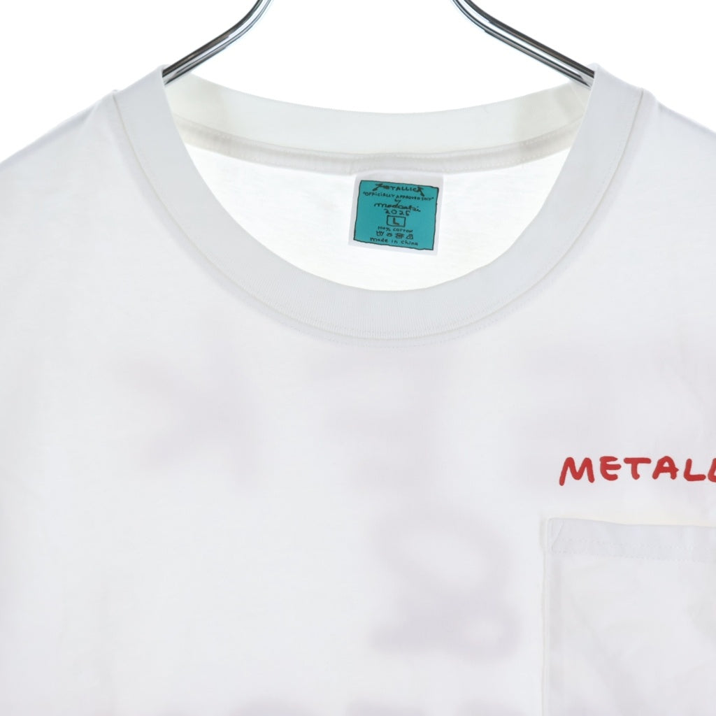 MADSAKI(マサキ) × METALLICA SEEK & DESTROY メタリカ 両面プリント クルーネック 半袖Tシャツ ホワイト