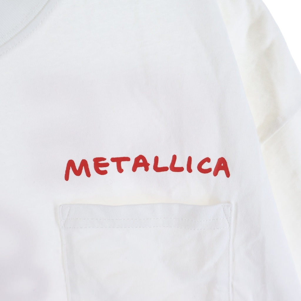 MADSAKI(マサキ) × METALLICA SEEK & DESTROY メタリカ 両面プリント クルーネック 半袖Tシャツ ホワイト