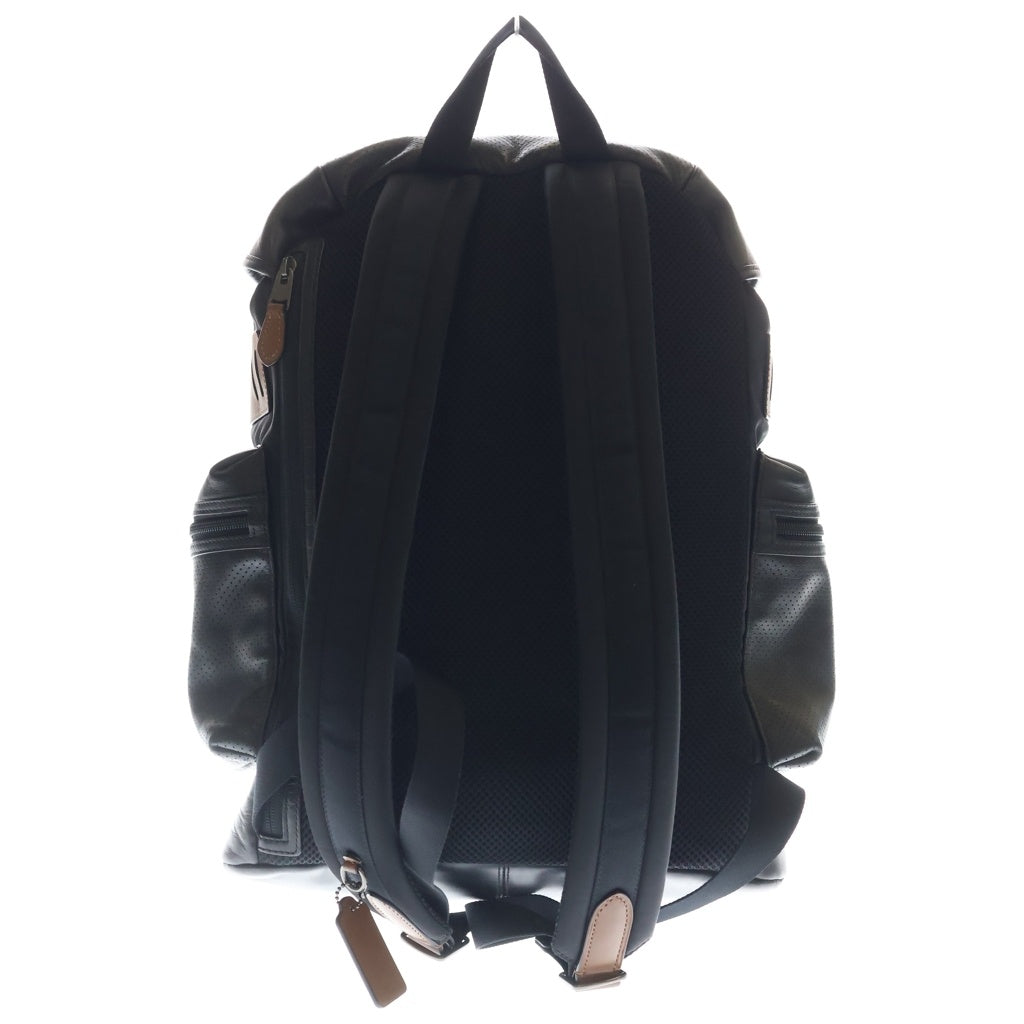 COACH(コーチ) パーフォレイテッド レザー バックパック ブラック F57477