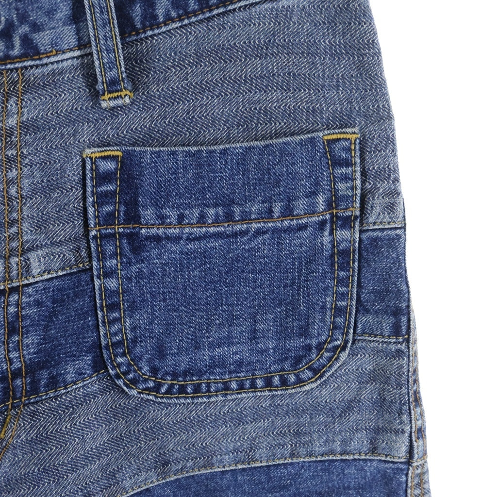 HYSTERIC GLAMOUR(ヒステリックグラマー) ウミヘビ ツギハギ ブーツカット デニムパンツ インディゴ 2AP-9681 レディース