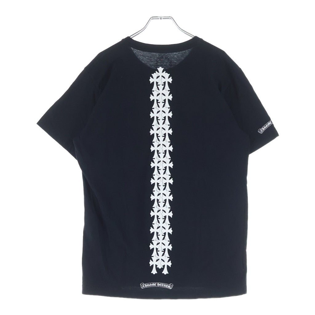 CHROME HEARTS(クロムハーツ) Cemetery Cross Tire Track Tee セメタリークロスタイヤトラック 半袖 クルーネック Tシャツ ブラック