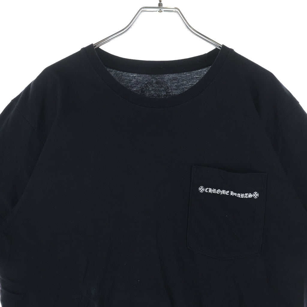 CHROME HEARTS(クロムハーツ) Cemetery Cross Tire Track Tee セメタリークロスタイヤトラック 半袖 クルーネック Tシャツ ブラック