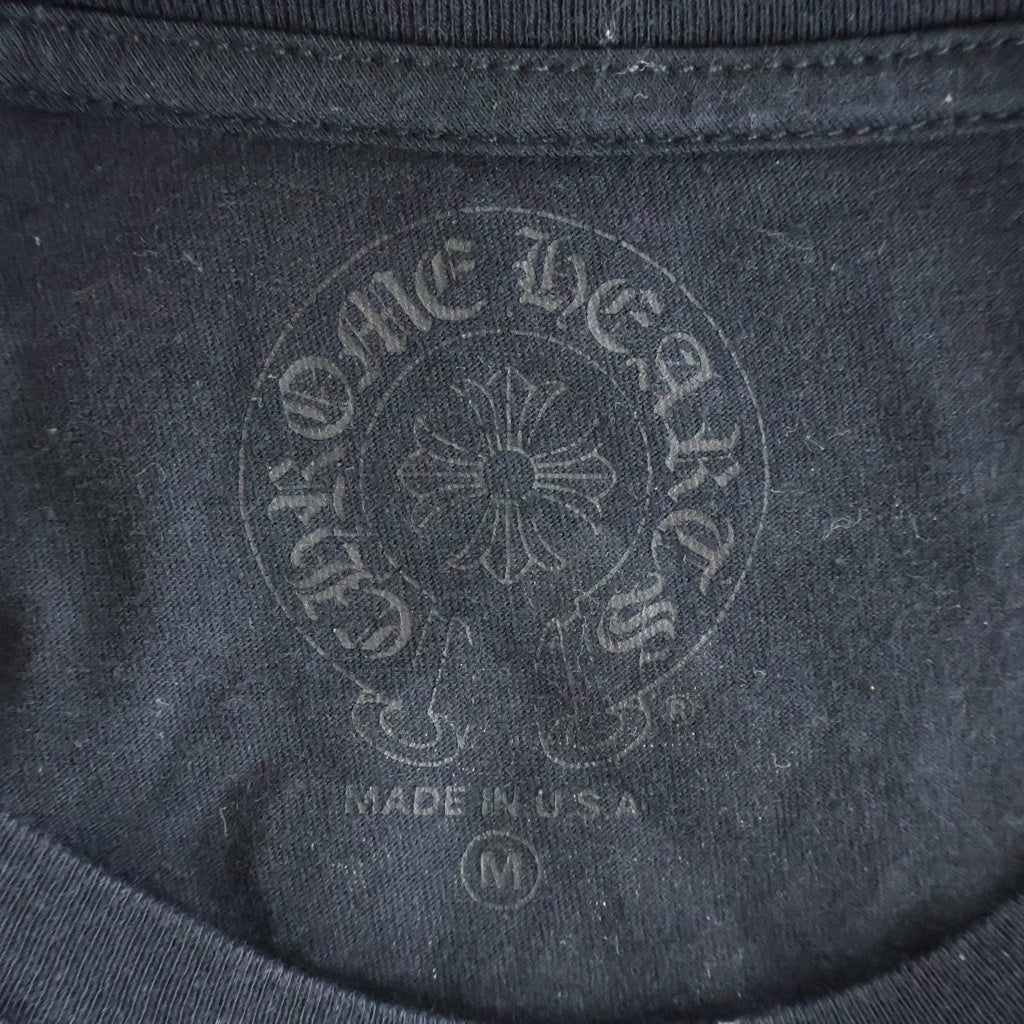 CHROME HEARTS(クロムハーツ) Cemetery Cross Tire Track Tee セメタリークロスタイヤトラック 半袖 クルーネック Tシャツ ブラック