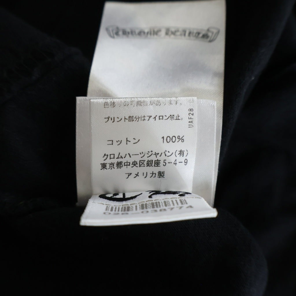 CHROME HEARTS(クロムハーツ) Cemetery Cross Tire Track Tee セメタリークロスタイヤトラック 半袖 クルーネック Tシャツ ブラック