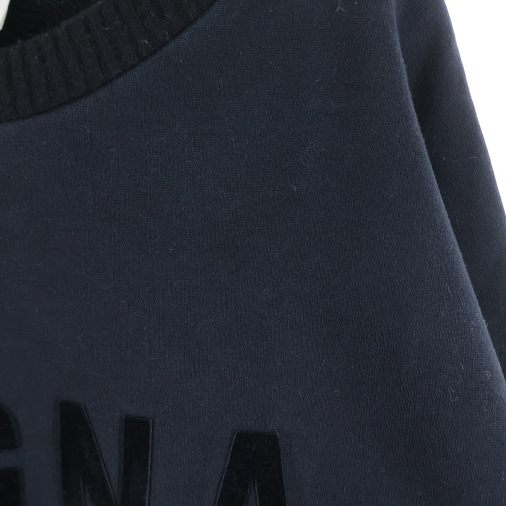 FEAR OF GOD ESSENTIALS(フィアオブゴッド エッセンシャルズ) × ZEGNA ゼニア フロントフェルト クルーネック 長袖スウェット トレーナー ブラック