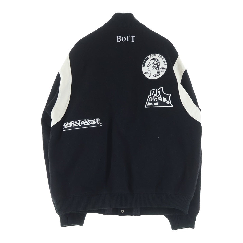 BoTT(ボット) 23AW varsity jacket スタジアムジャンパー ウール ブラック