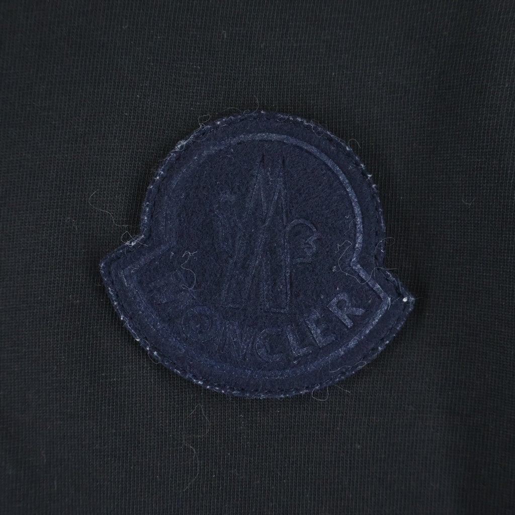 MONCLER(モンクレール) 23SS 胸ロゴパッチ 半袖 クルーネック Tシャツ ブラック I20918C00069