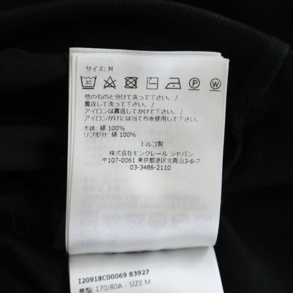 MONCLER(モンクレール) 23SS 胸ロゴパッチ 半袖 クルーネック Tシャツ ブラック I20918C00069