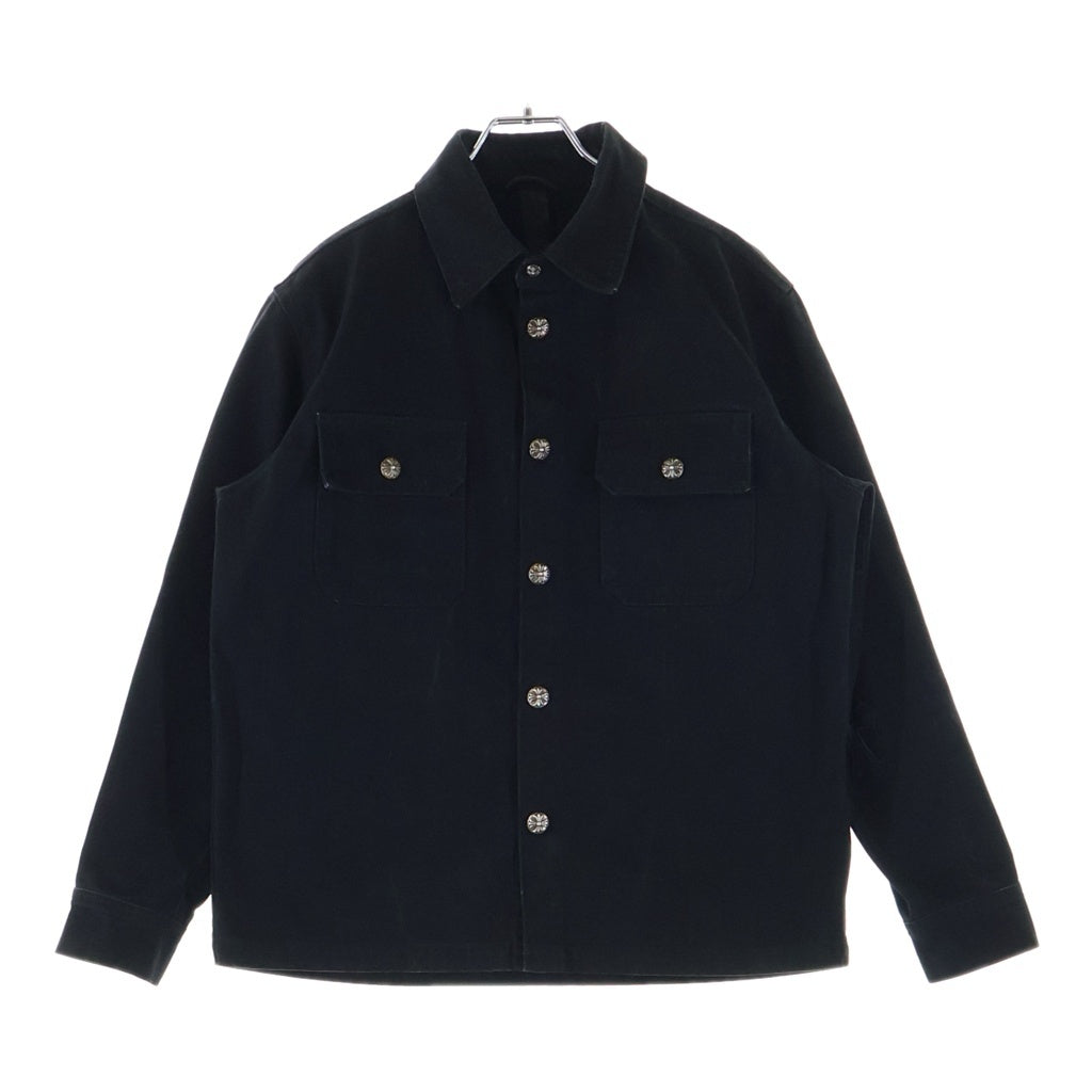 CHROME HEARTS(クロムハーツ) CRS PATCH WORK DOG ワークドッグクロスパッチデニムシャツジャケット ブラック ‐