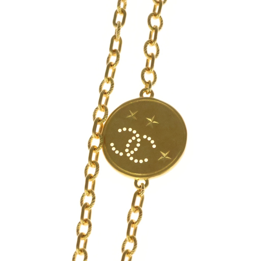 CHANEL(シャネル) ココマーク B24K ラインストーン チェーン ロングネックレス ゴールド