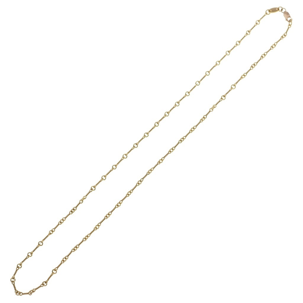 CHROME HEARTS(クロムハーツ) 22K NECKCHAIN T18 ツイストチェーンネックレス 18inch ゴールドBCA014