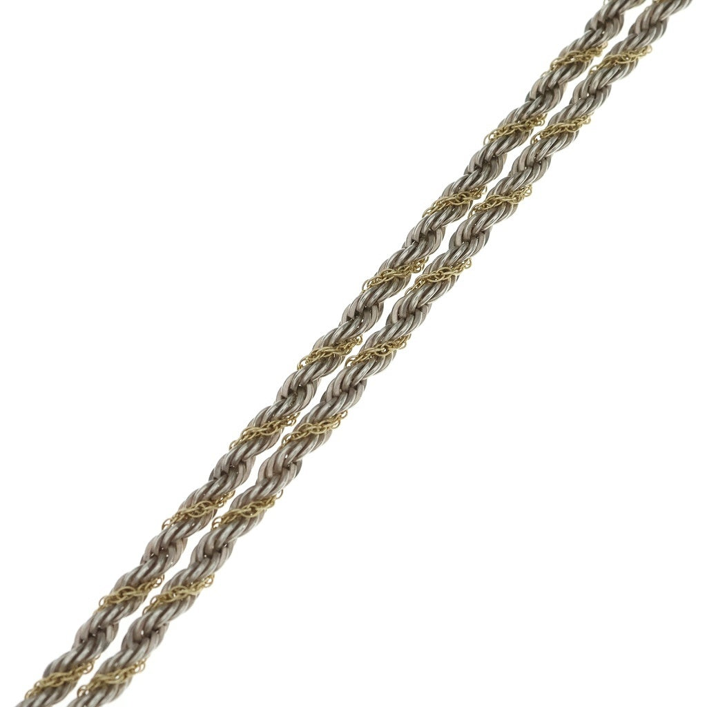 TIFFANY & Co.(ティファニー) ツイストチェーン ネックレス コンビ 925/750 シルバー/ゴールド レディース