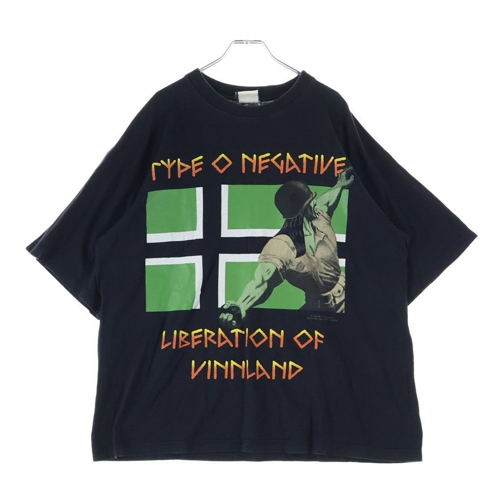 VINTAGE(ヴィンテージ) 90s VINTAGE TYPE O NEGATIVE LIBERATION OF VINNLAND S/S TEE 半袖 クルーネック Tシャツ ブラック/グリーン -