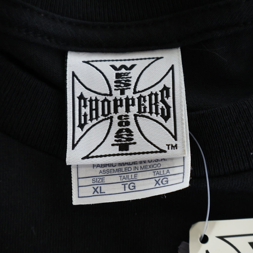 VINTAGE(ヴィンテージ) West Coast Choppers L/S Tee ウエストコーストチョッパーズ アイアンクロス 袖ロゴ 長袖Tシャツ カットソー ブラック -