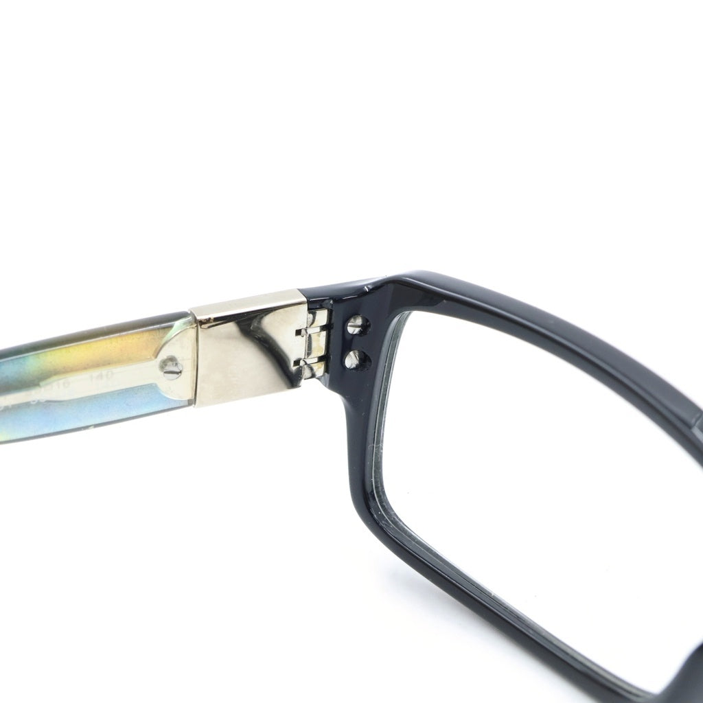 VERSACE(ヴェルサーチ) テンプルロゴ スクエアフレーム アイウェア 眼鏡 メガネ ブラック 3116 GB1