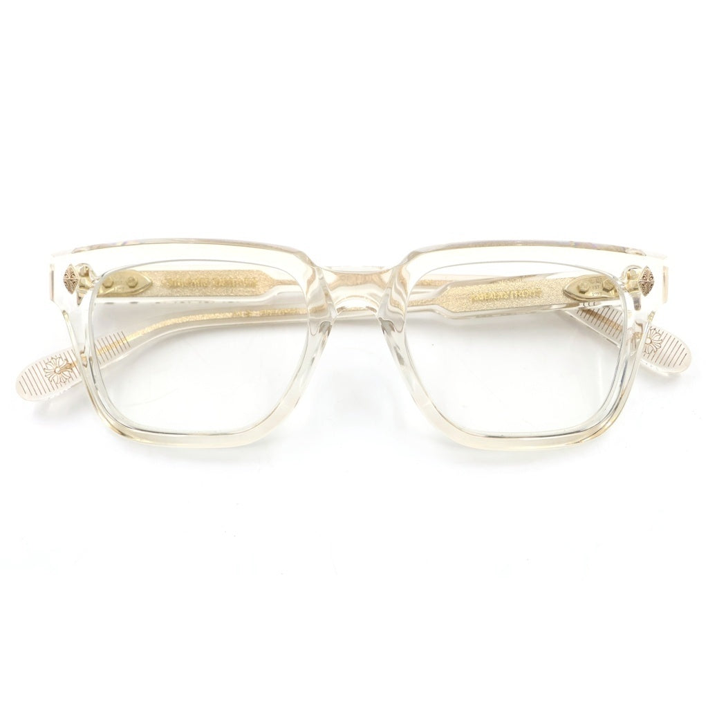 CHROME HEARTS(クロムハーツ) AMBIDIXTROUS CHプラステンプル スクエアクリアフレーム アイウェア 眼鏡 クリア/ゴールド