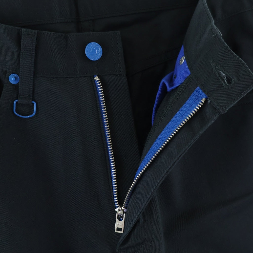 Levi's Fenom(リーバイス フェノム) × Fragment Design サイドジップ付 コットン ストレートパンツ ブラック FMSHT-0007