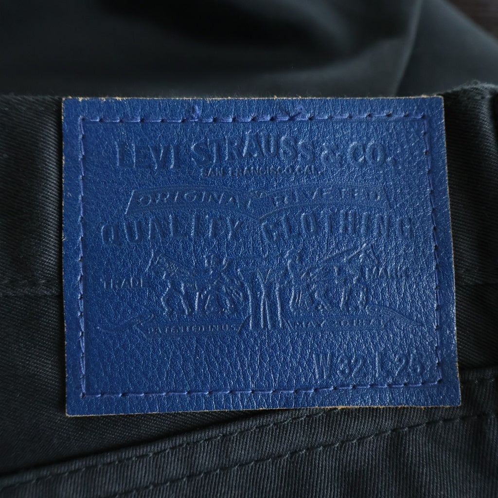 Levi's Fenom(リーバイス フェノム) × Fragment Design サイドジップ付 コットン ストレートパンツ ブラック FMSHT-0007