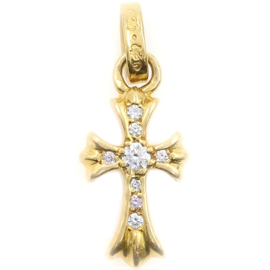 CHROME HEARTS(クロムハーツ) 22K CRS BBYFAT P DMND ベイビーファット PAVEダイヤ チャーム ゴールドネックレストップ ゴールド