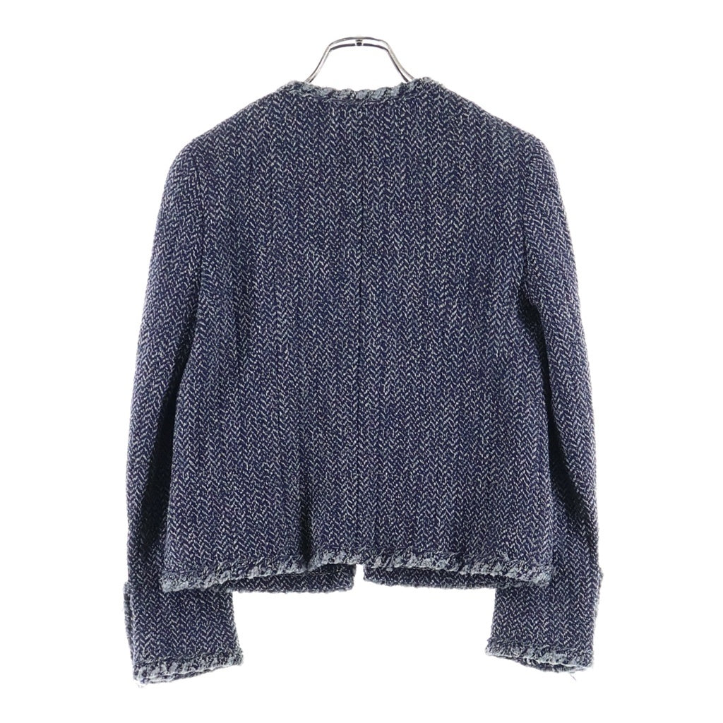 CHANEL(シャネル) ヘリンボーン ライオンボタン ウールジャケット ネイビー P33858V24330 レディース