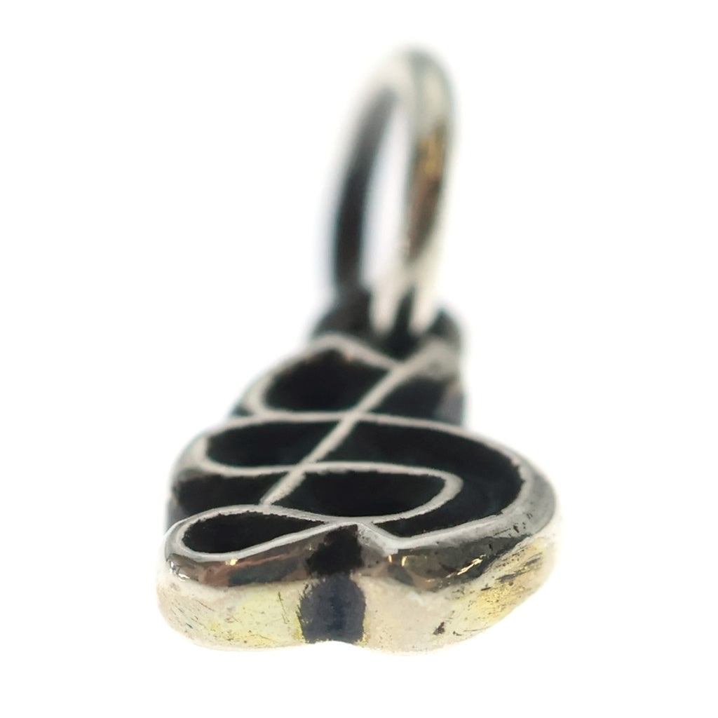 CHROME HEARTS(クロムハーツ) STACK ALPHABET アルファベットスタックチャーム Sイニシャル シルバーネックレストップ