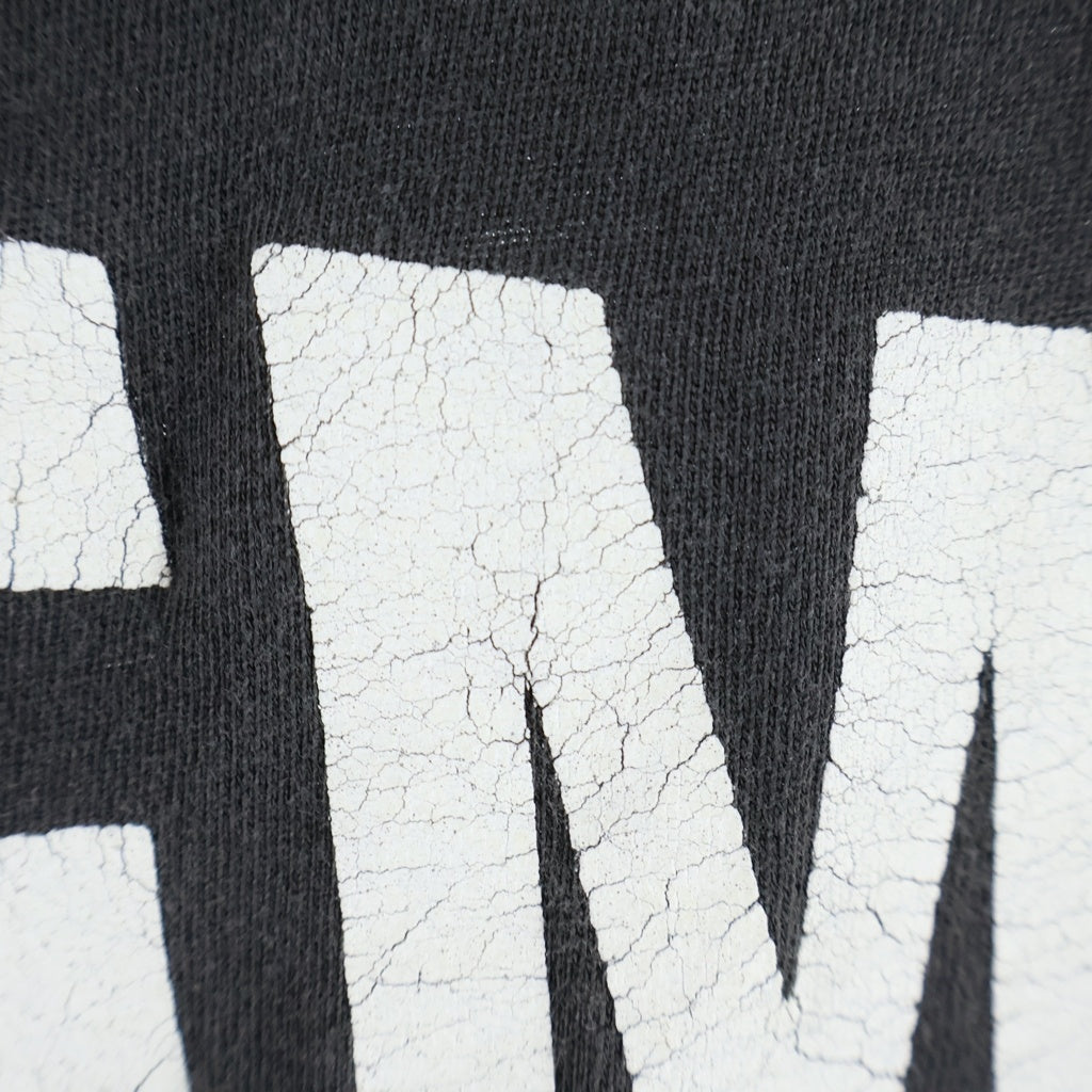 VINTAGE(ヴィンテージ) EMINEM THUNDER BACK TEXT BOOTLEG エミネム 両面プリント クルーネック半袖Tシャツ ショートスリーブカットソー ブラック