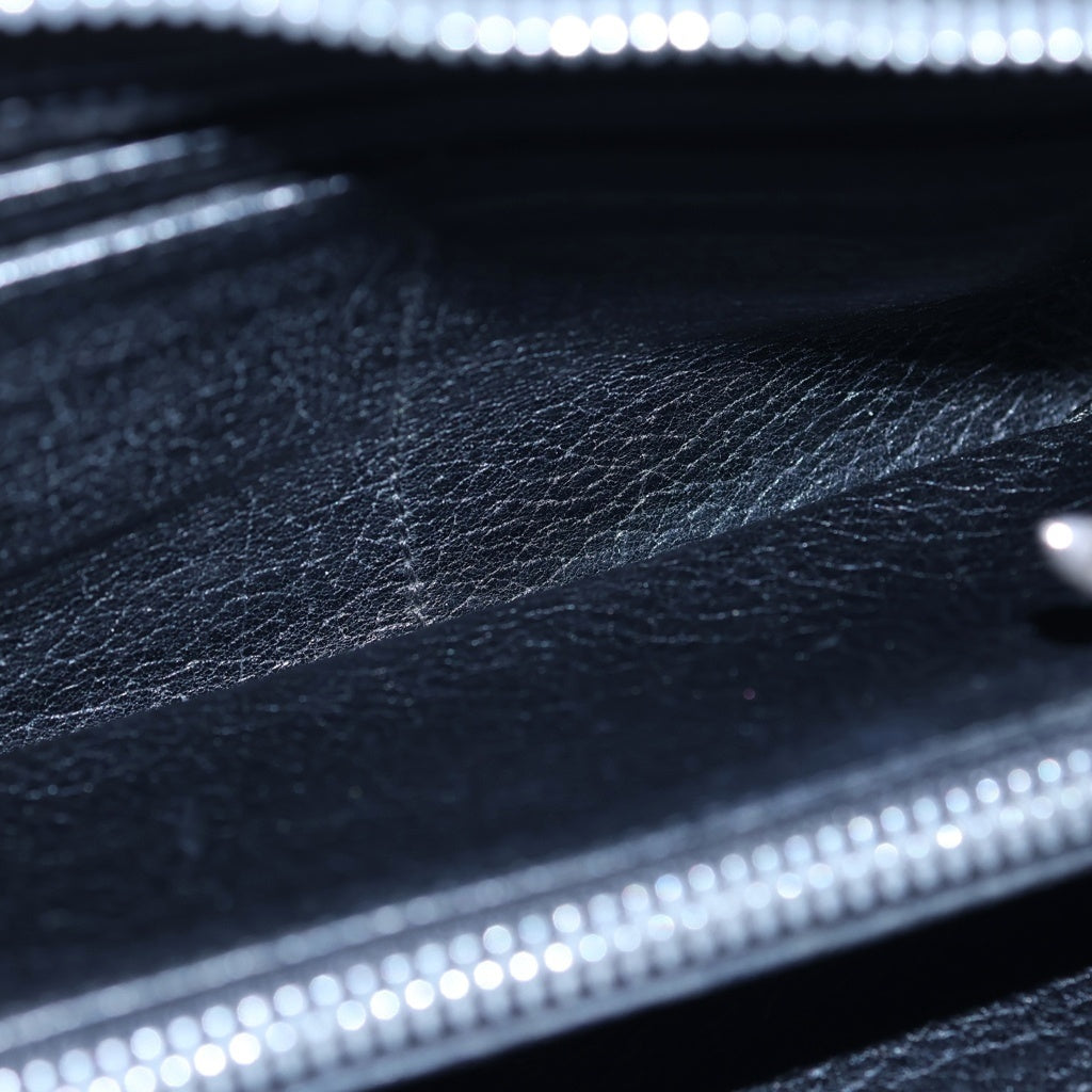 CHROME HEARTS(クロムハーツ) REC F ZIP 3セメタリー クロスパッチ ラウンドファスナーウォレット 長財布 ブラック