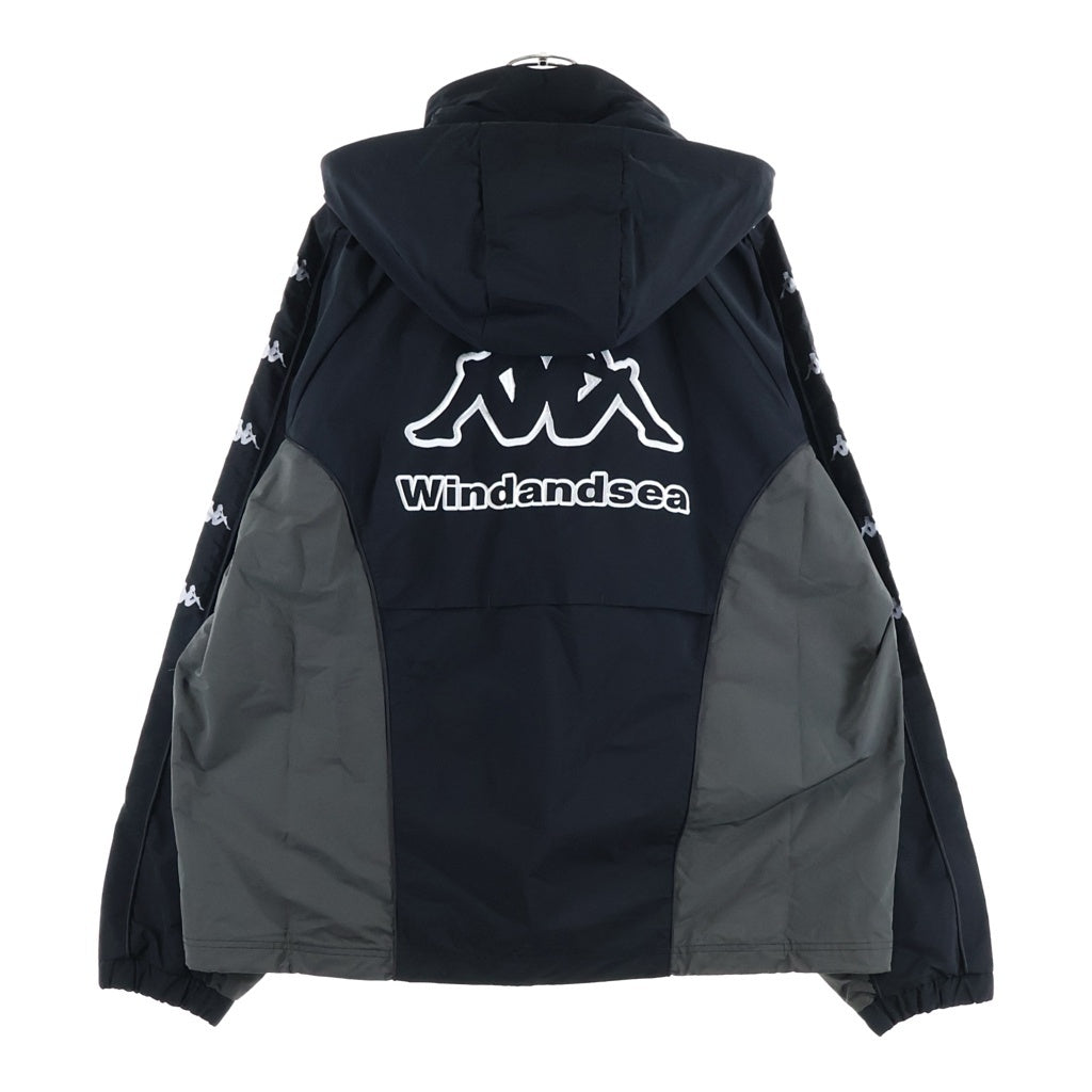 WIND AND SEA(ウィンダンシー) 26SS ×KAPPA TRACK JACKET トラックジャケット ジップアップ ブラック WDS-C-KPA-26-Q4-JK-02