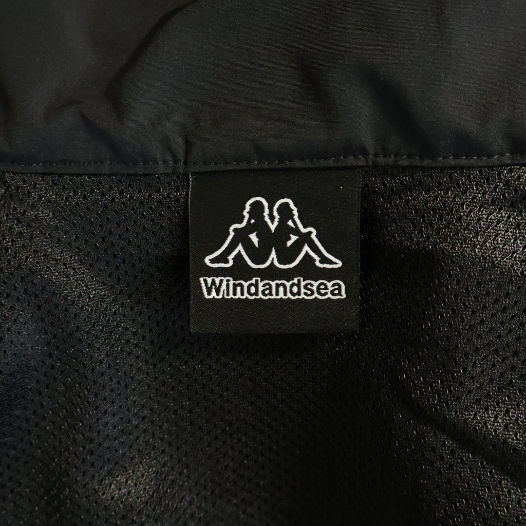 WIND AND SEA(ウィンダンシー) 26SS ×KAPPA TRACK JACKET トラックジャケット ジップアップ ブラック WDS-C-KPA-26-Q4-JK-02