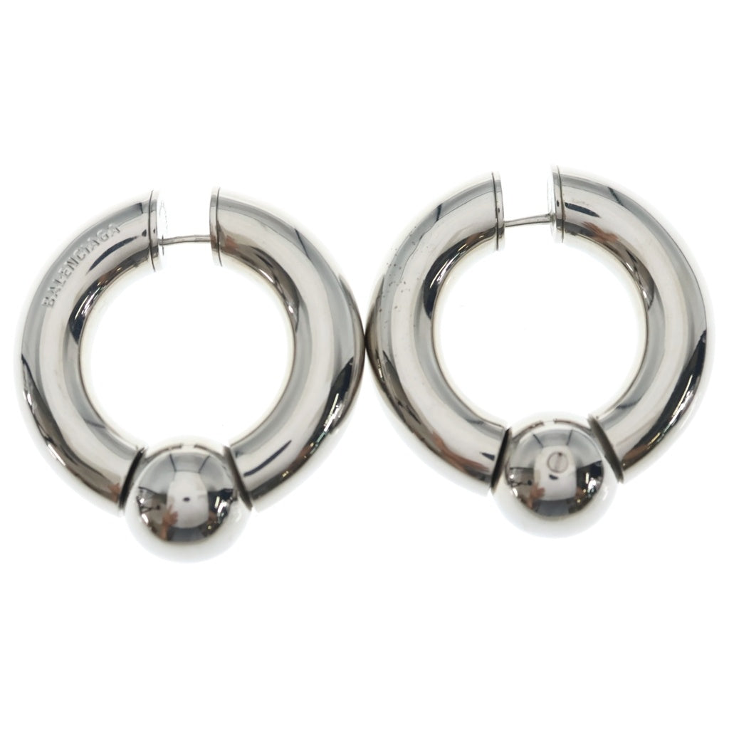 BALENCIAGA(バレンシアガ) MEGA HOOP メガフープ イヤリング ピアス シルバー レディース