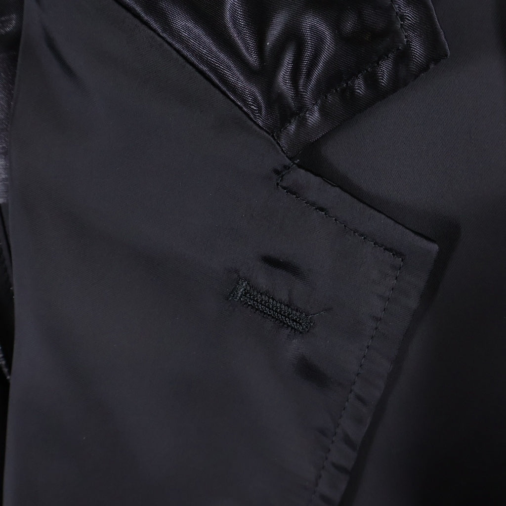 COMME des GARCONS HOMME PLUS(コムデギャルソンオムプリュス) 22SS oversized cupro blazer 花の存在 バックプリントオーバーサイズジャケット ブラック PI-J052