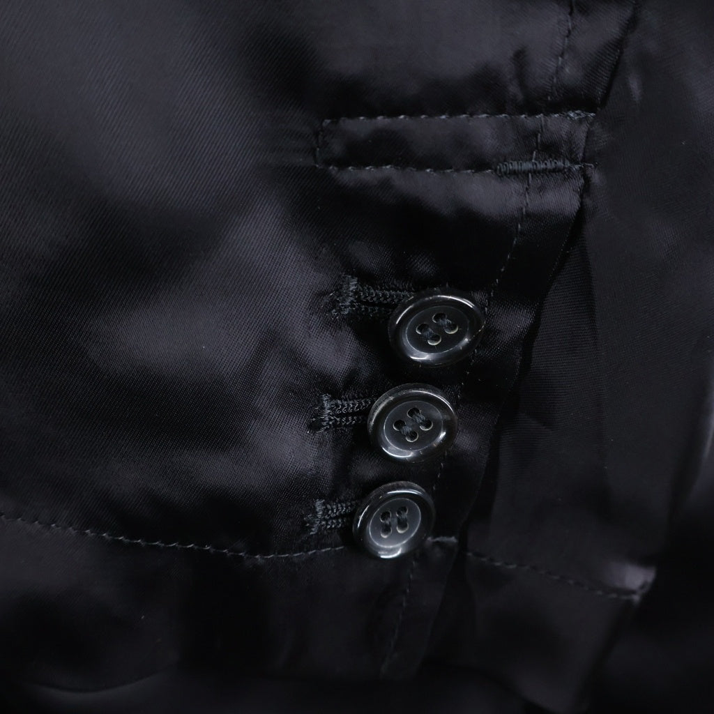 COMME des GARCONS HOMME PLUS(コムデギャルソンオムプリュス) 22SS oversized cupro blazer 花の存在 バックプリントオーバーサイズジャケット ブラック PI-J052