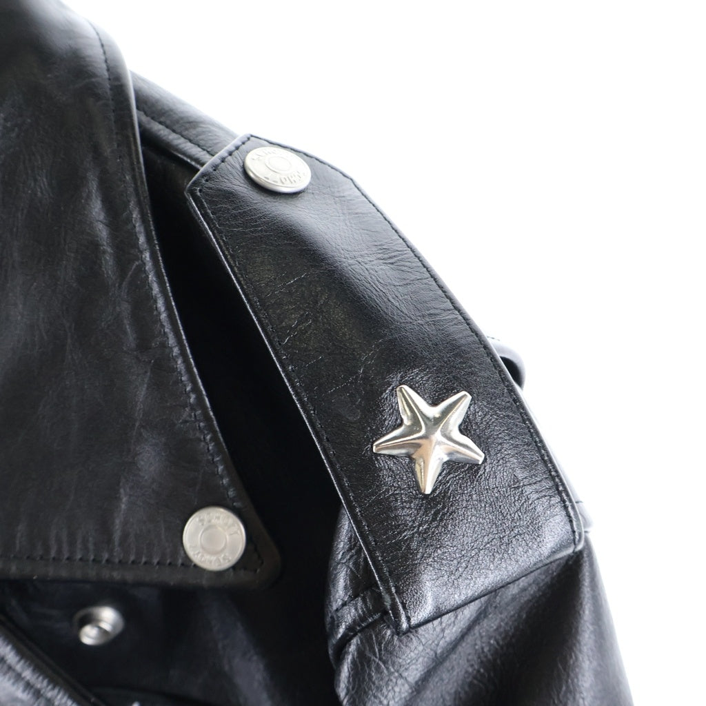 Sacai(サカイ) 22AW ×MADSAKI ×Schott Leather Blouson レザー ダブル ライダース ジャケット ブラック 22-02878M