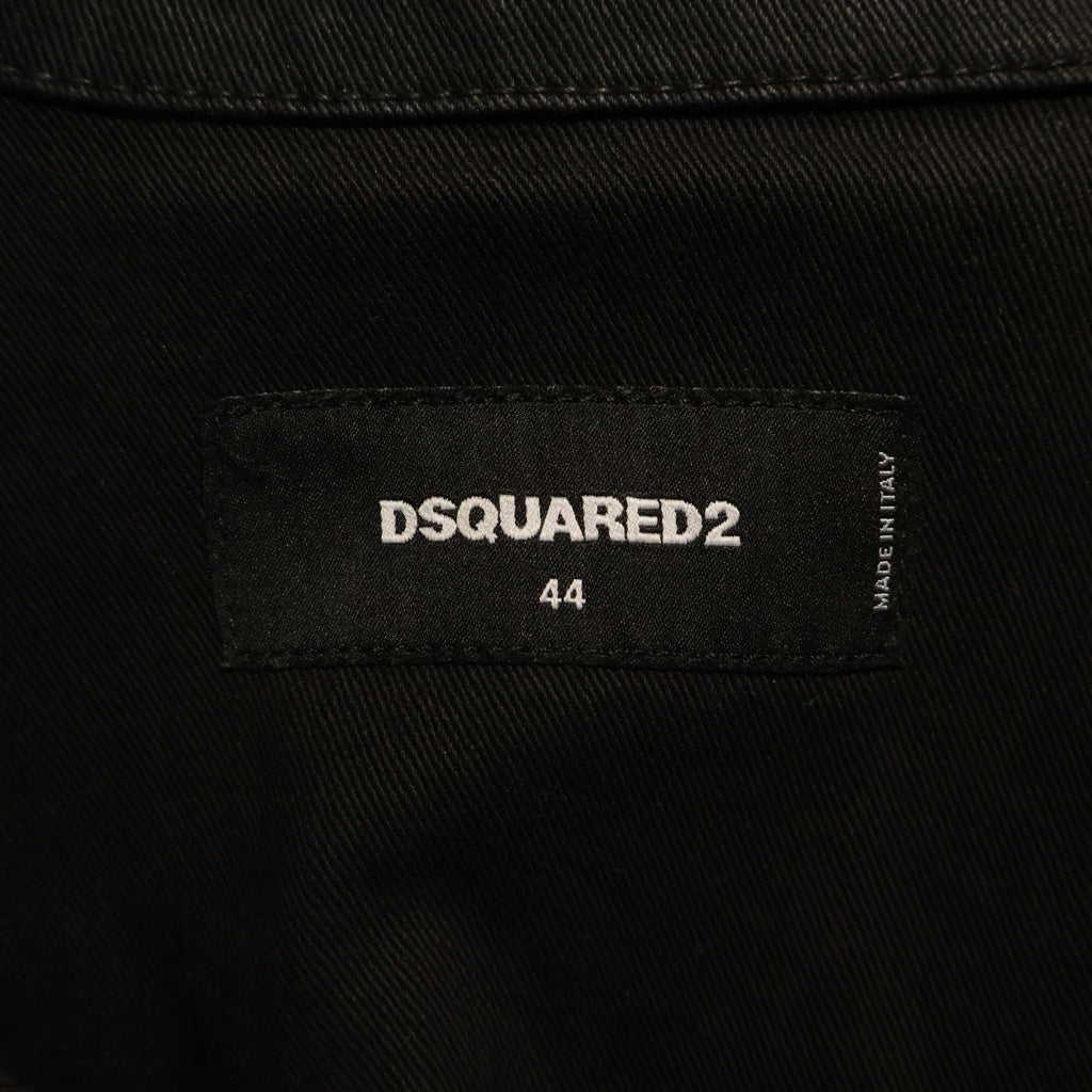 DSQUARED2(ディースクエアード) 19SS Dan Icon New Punk ペントコーティングデニムジャケット Gジャン ブラック S74AM0860