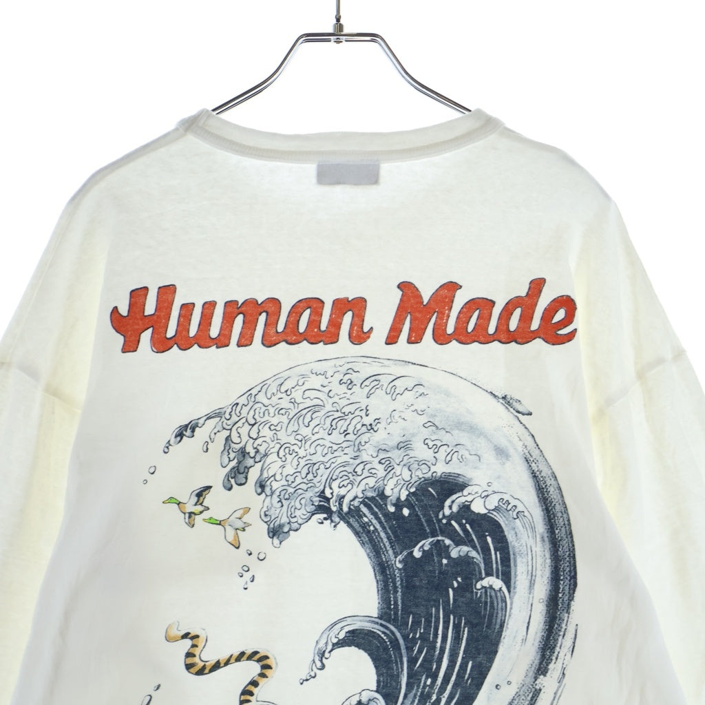 HUMAN MADE(ヒューマンメイド) 26SS GRAPHIC L/S SHIRT 長袖 クルーネック カットソー ホワイト