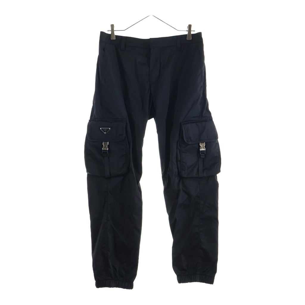 PRADA(プラダ) Re-Nylon スリム ナイロンカーゴパンツ トライアングルロゴプレート ブラック SPH130_1WQ8_F0002_S_211