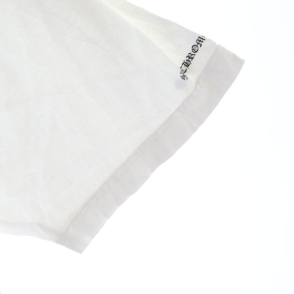 CHROME HEARTS(クロムハーツ) CH S/S NECK LOGO ネックロゴプリント 半袖Tシャツ ホワイト