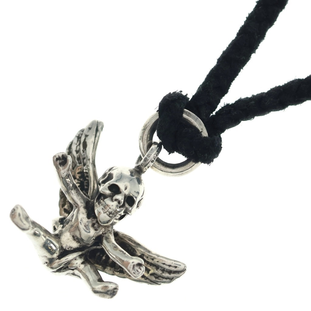 CHROME HEARTS(クロムハーツ) FOTI MISS LERLENE LEATHER BRAID フォティ ミスラーレン レザーブレイド ペンダント ネックレス シルバー/ブラック
