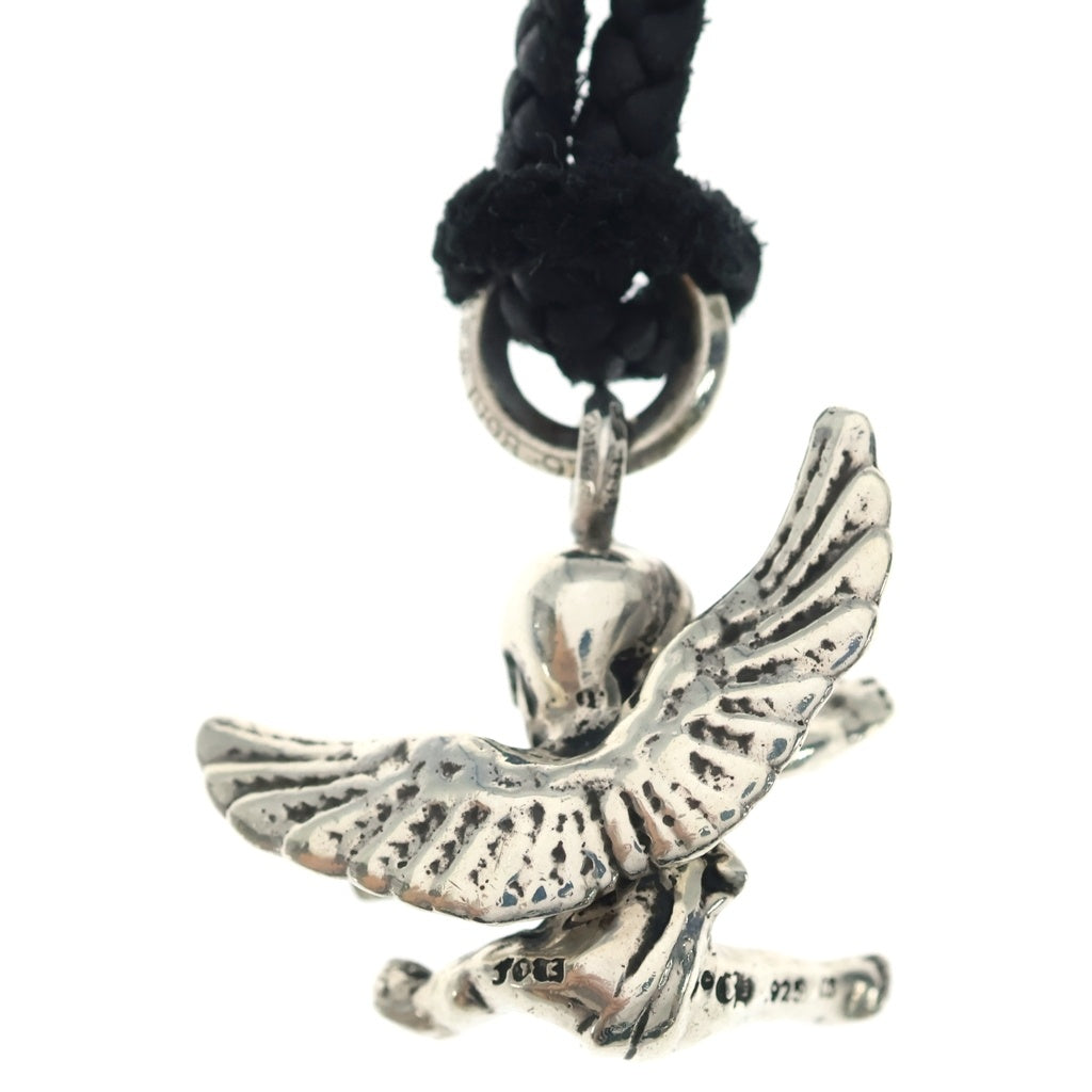 CHROME HEARTS(クロムハーツ) FOTI MISS LERLENE LEATHER BRAID フォティ ミスラーレン レザーブレイド ペンダント ネックレス シルバー/ブラック